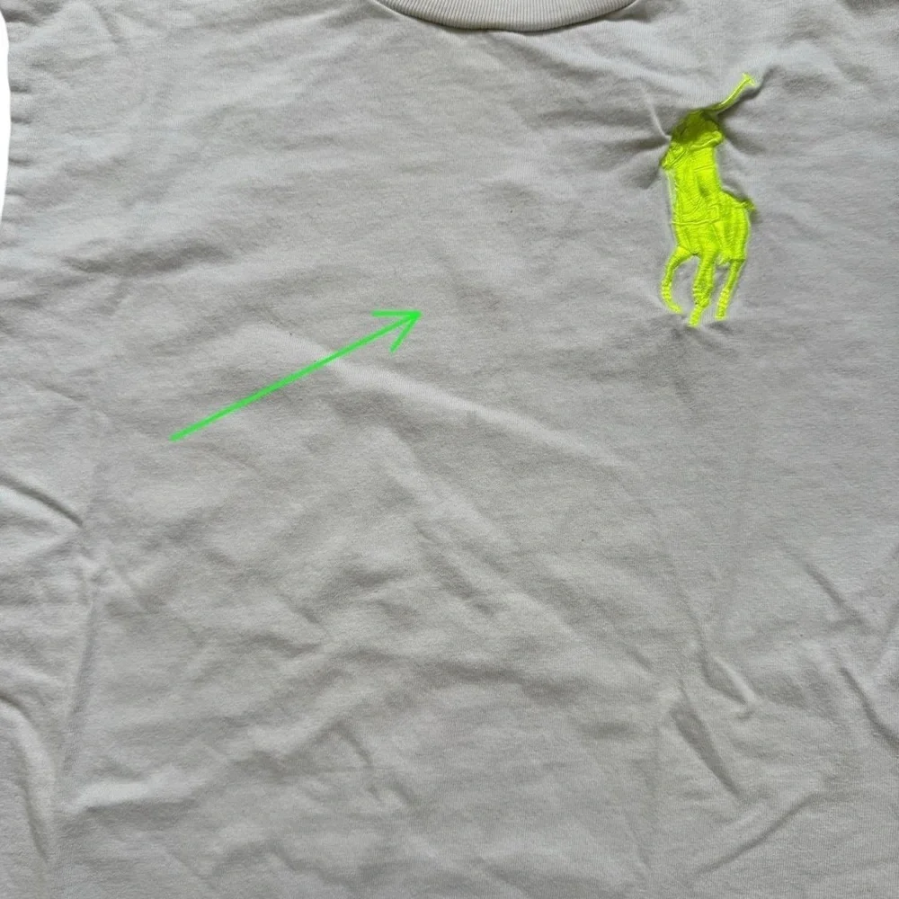 Polo Ralph Lauren Big Pony Color Block T-Shirt Youth Size Large 14/16 Blue White - Picture 2 of 8